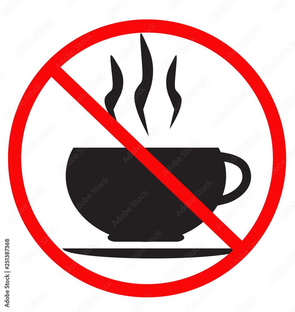 no coffee cup icon on white background. flat style. no coffee cup icon for your web site design, logo, app, UI. no tea symbol. prohibition sign. no coffee cup icon on white background. flat style. no coffee cup icon for your web site design, logo, app, UI. no tea symbol. prohibition sign.