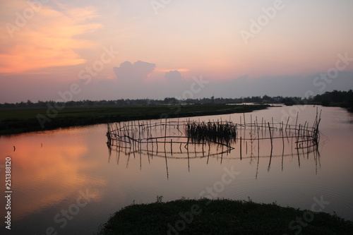 sunset on a fishing trap © Sofia