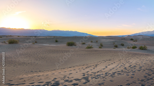 Mesquite Dunes in Death Valley National Park  California  Usa