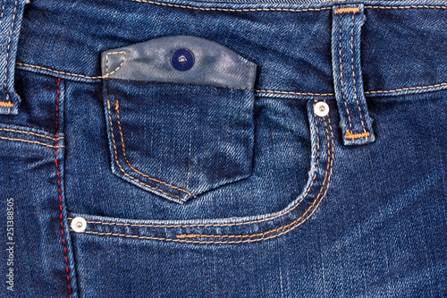 Blue jeans fabric. Denim je...