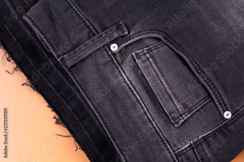 Blue jeans fabric. Denim je...