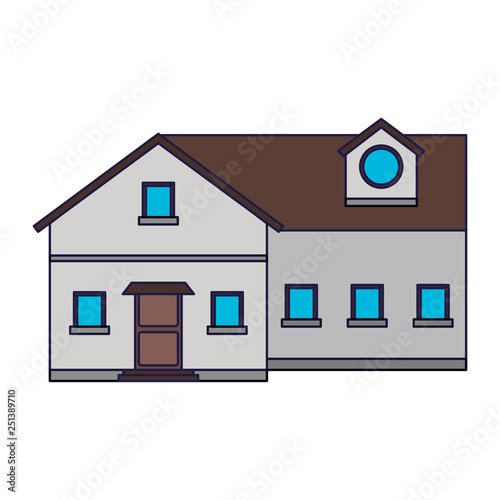 House real estate cartoon isolated