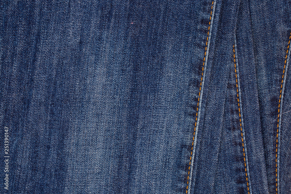 Blue jeans fabric. Denim jeans texture or denim jeans background. Blue jeans fabric. Denim jeans texture or denim jeans background.