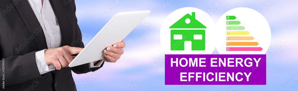 Concept of home energy efficiency Concept of home energy efficiency