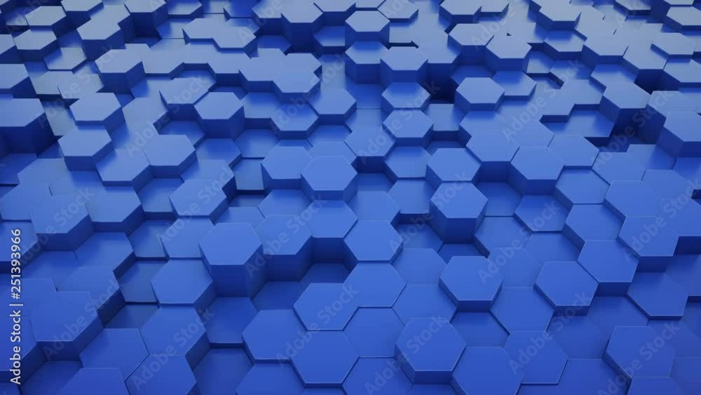Looping zoom in hexagon background.Seamless wavy low polygonal 3D animation moving forward infinite.Beautiful geometrical Low poly hexagonal surfaces.Screensaver.Blue Looping zoom in hexagon background.Seamless wavy low polygonal 3D animation moving forward infinite.Beautiful geometrical Low poly hexagonal surfaces.Screensaver.Blue