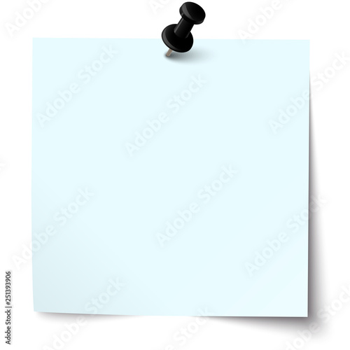 sticky note with pin needle