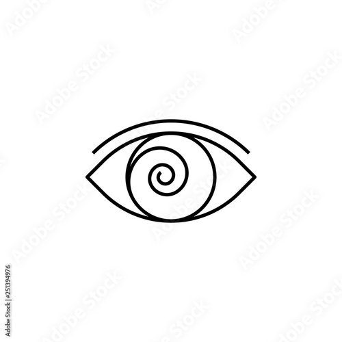 magic hypnosis outline icon. Signs and symbols can be used for web, logo, mobile app, UI, UX