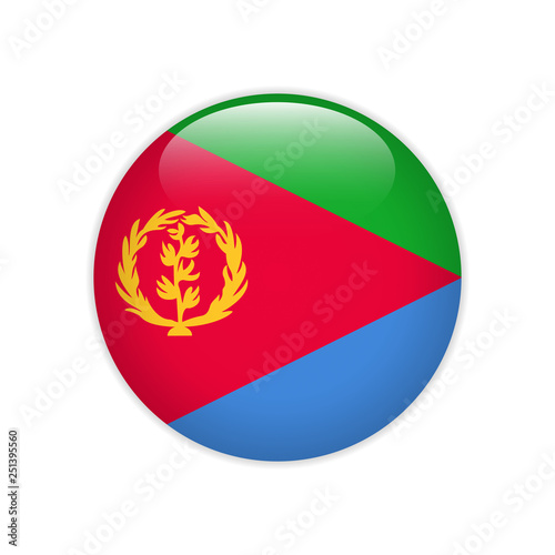 Free Download Eritrea flag on button - GFXLoad