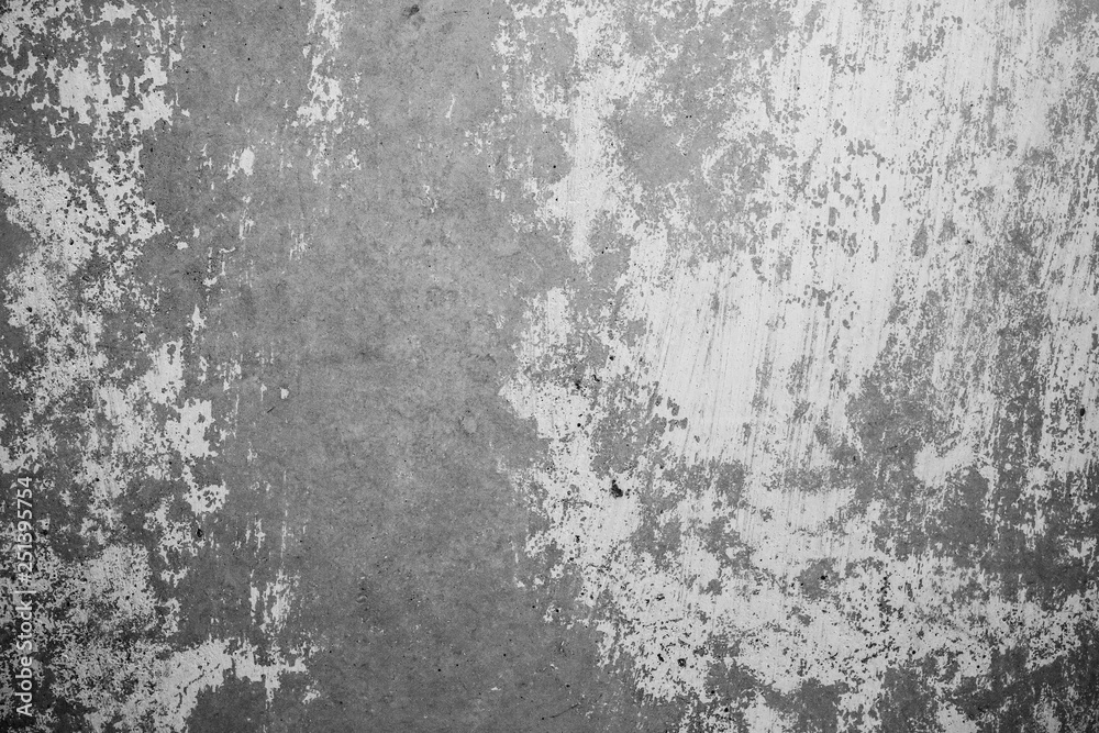 Fototapeta premium Concrete grey background with white dye. Old industrial texture.