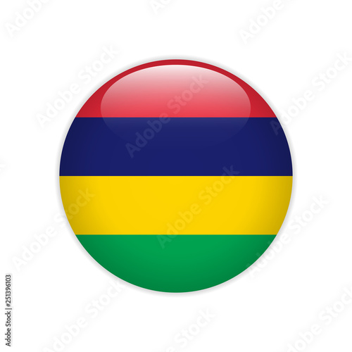 Mauritius flag on button Free Download Mauritius flag on button - GFXLoad