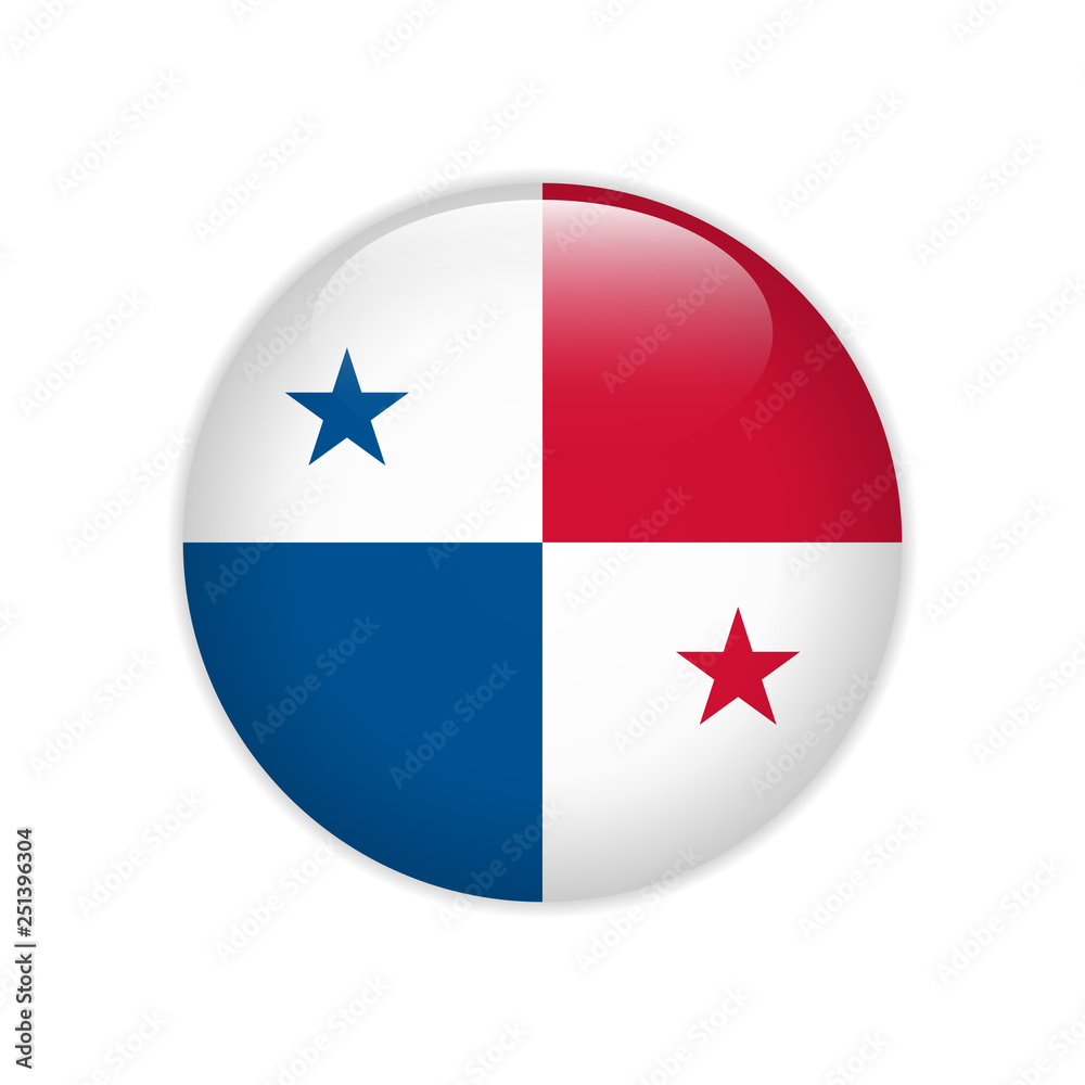 Panama flag on button Panama flag on button