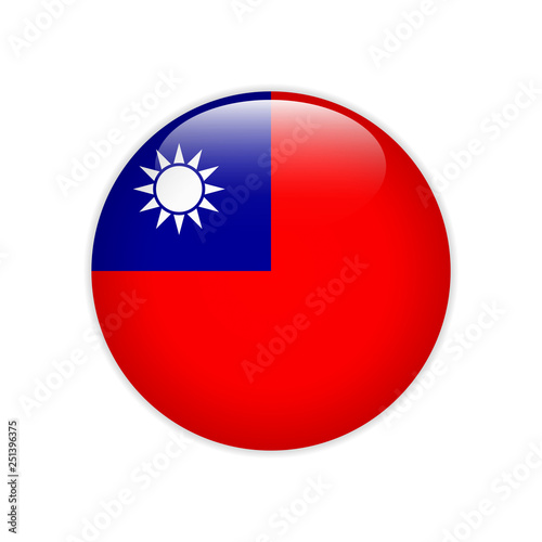 Republic China flag on button