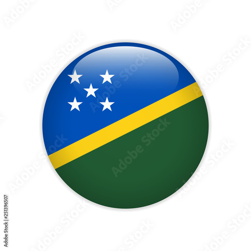 Free Download Solomon Islands flag on button - GFXLoad