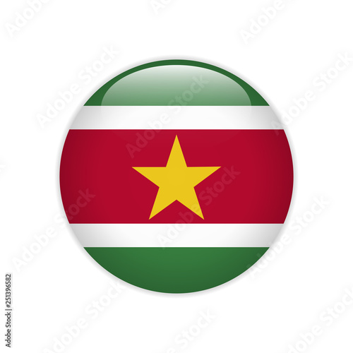 Free Download Suriname flag on button - GFXLoad