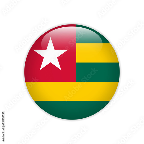Togo flag on button