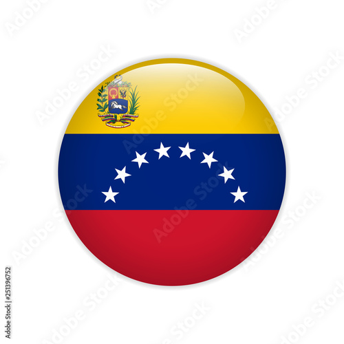 Free Download Venezuela flag on button - GFXLoad