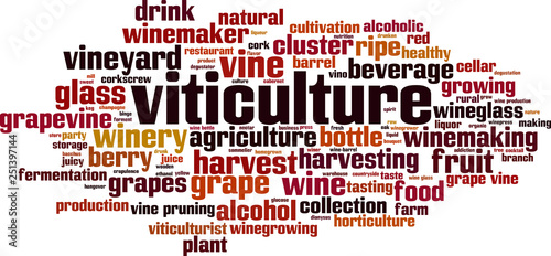 Viticulture word cloud