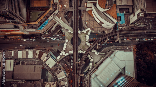 Photography MBK Skywalk in Bangkok, Thailand
