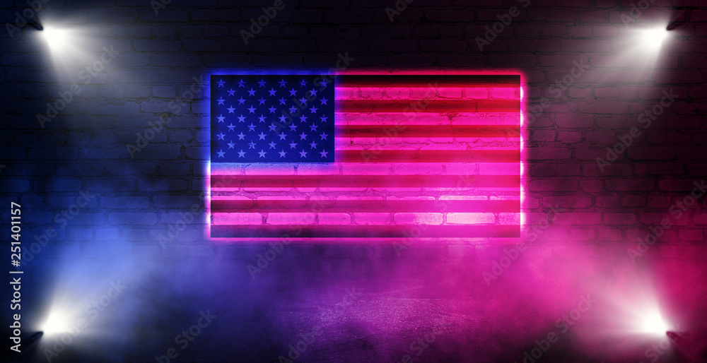 Louisville Neon Sign on Brick American Flag Stock Photo - Image of neon,  grunge: 193257664