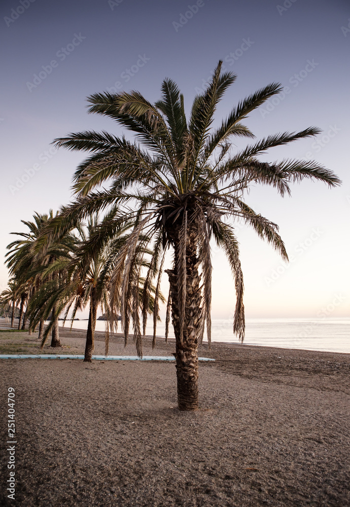 Obraz premium sunset in almunecar spain