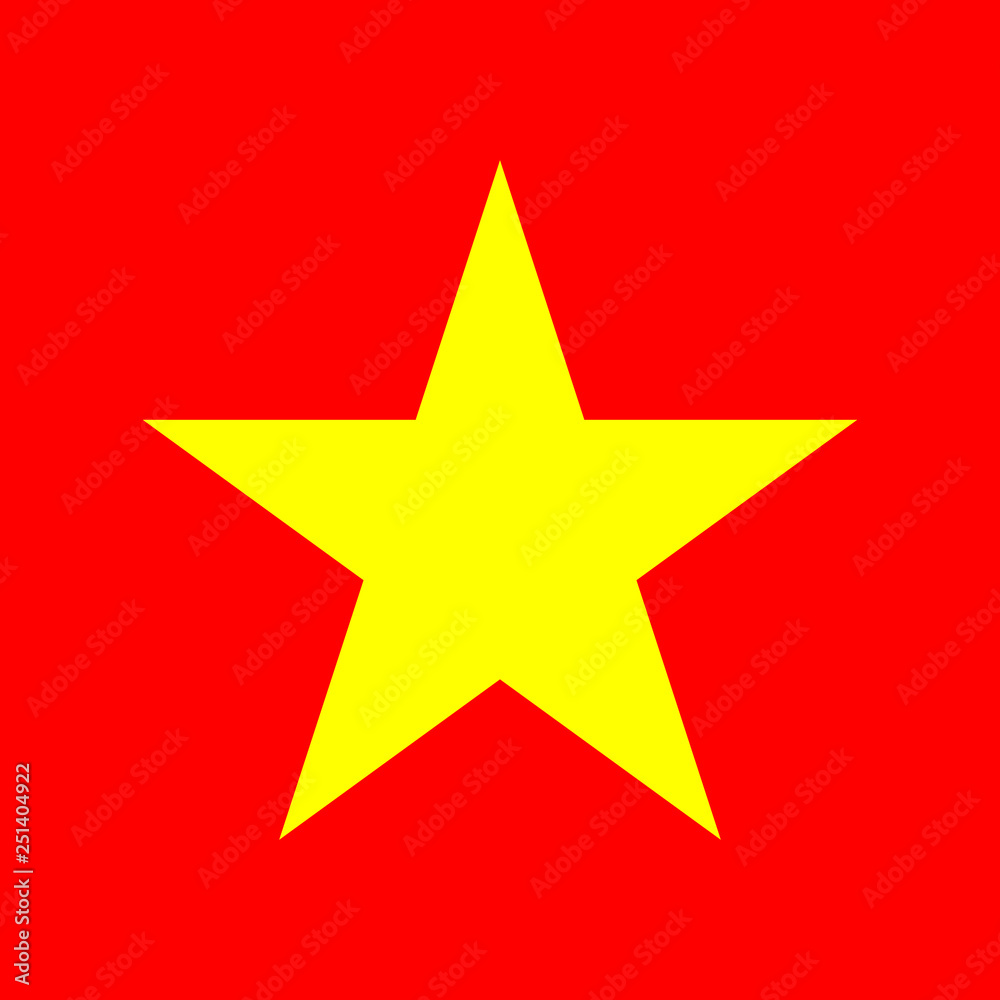 Star at the red background Star at the red background