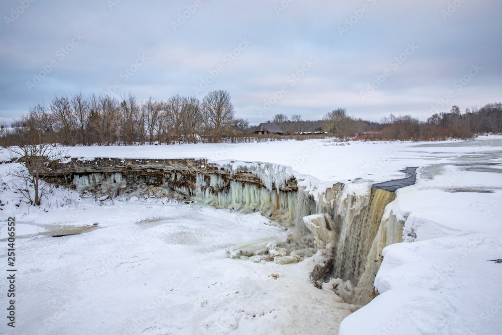 frozen Jagala waterfall near Tallinn, Estonia frozen Jagala waterfall near Tallinn, Estonia