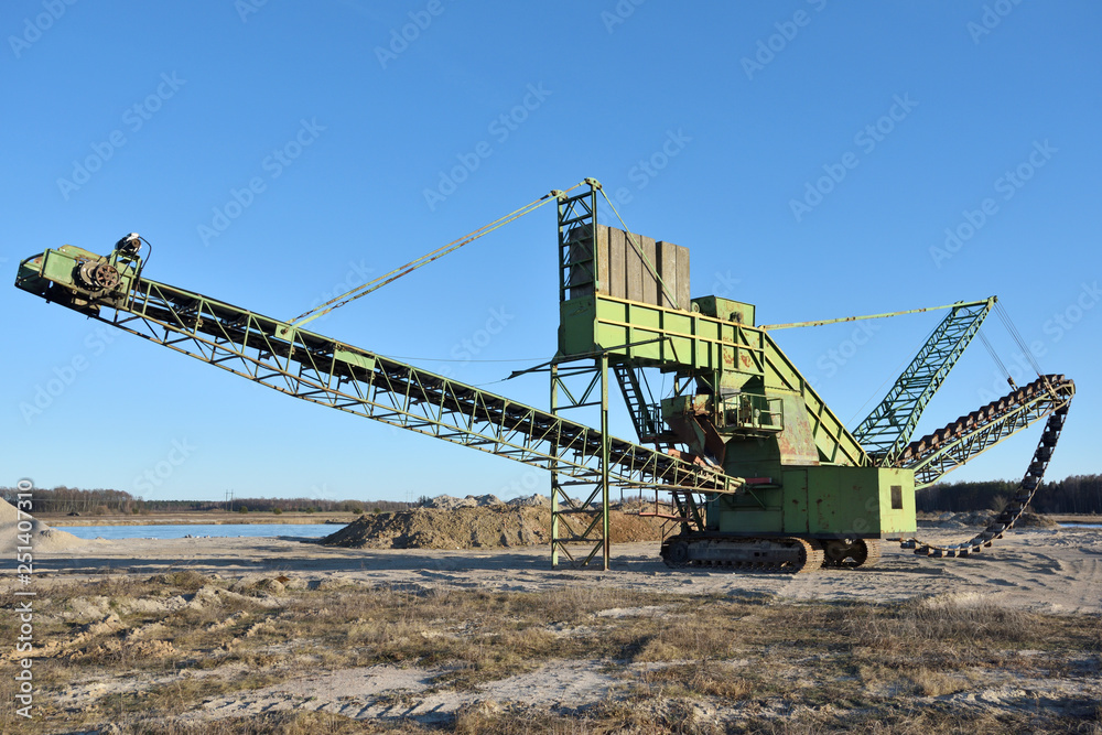 Stone crusher in the quarry.