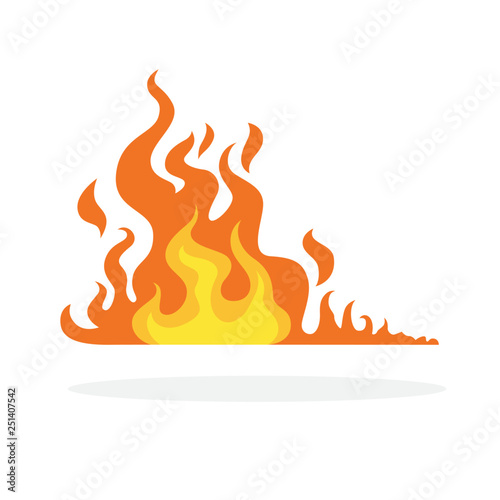 Red and orange fire flame