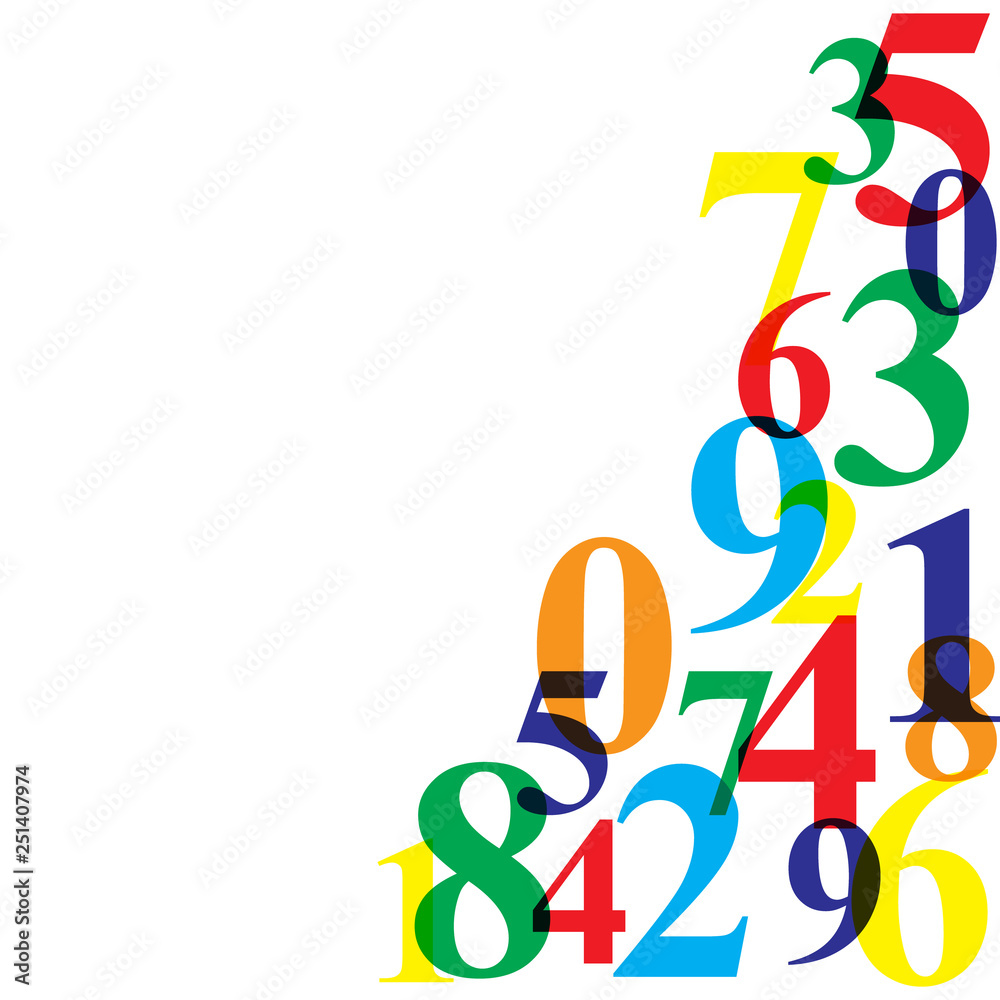 Naklejka premium Background with numbers with copy space