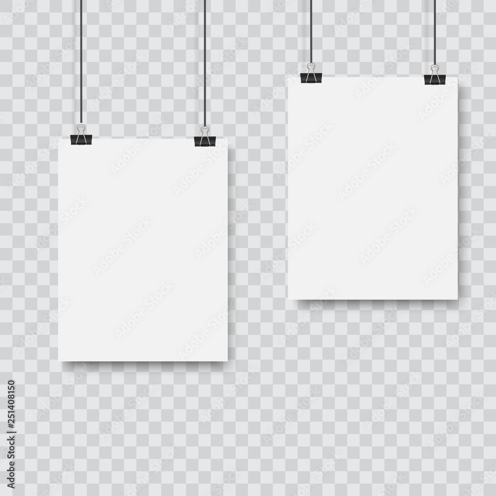 Realistic black vector blank frame hanging . Vector. Realistic black vector blank frame hanging . Vector.