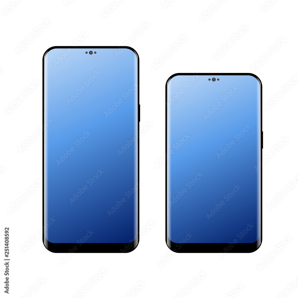 Realistic modern smart phone. Vector. Realistic modern smart phone. Vector.