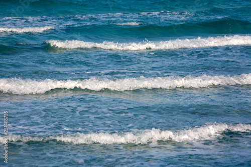 Blue wavy sea. Natural photo.  Cesme   Izmir   Turkey