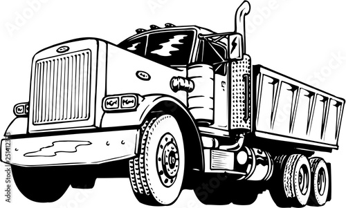 Dump Truck Vector Illustration