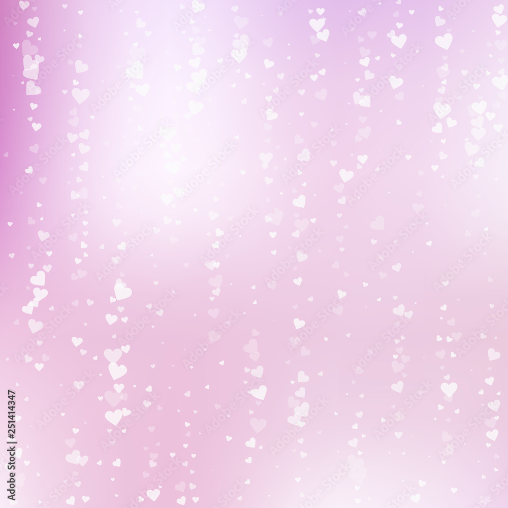 White heart love confettis. Valentine's day fallin White heart love confettis. Valentine's day fallin