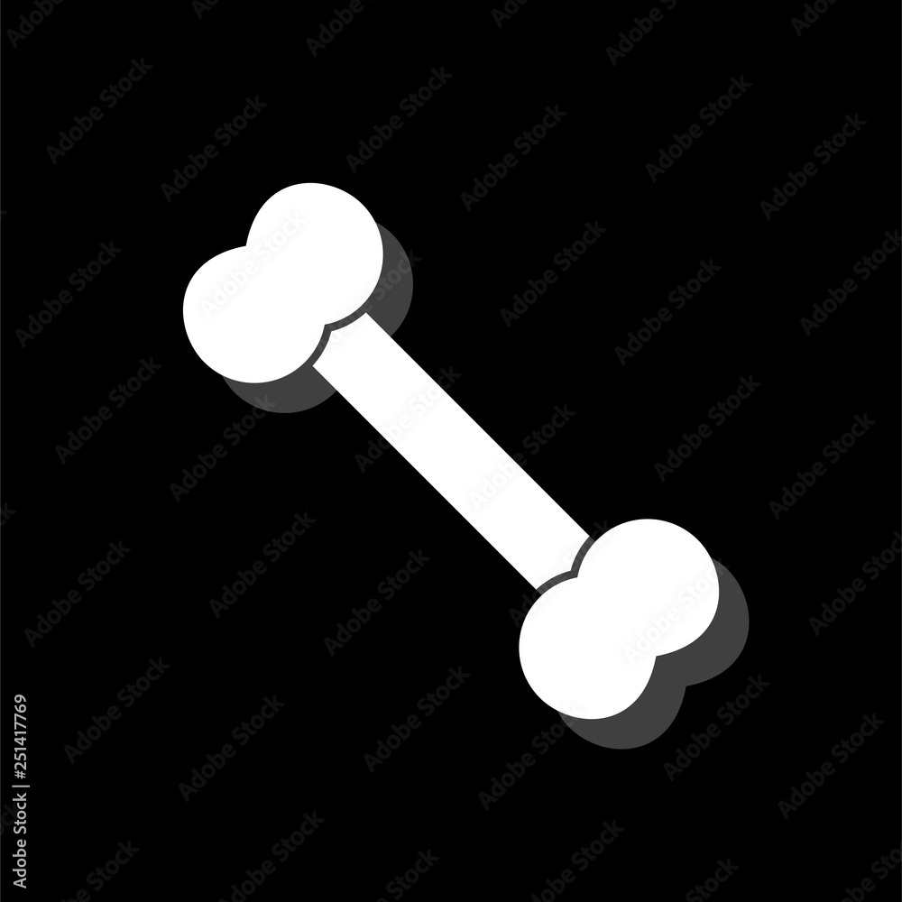 Dog Bone icon flat Dog Bone icon flat