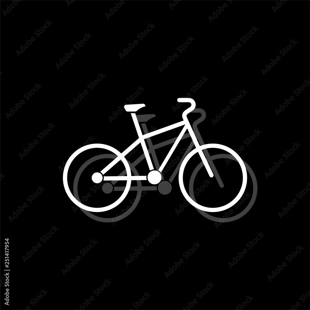 Fototapeta premium Bicycle icon flat
