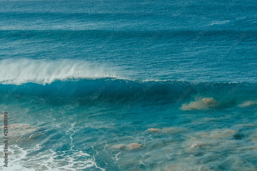 Fototapeta premium ocean poster. wave and sand