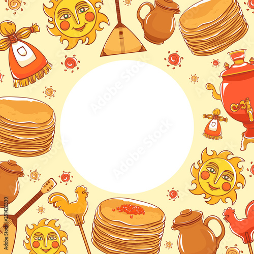 Maslenitsa set - slavic holiday carnival.