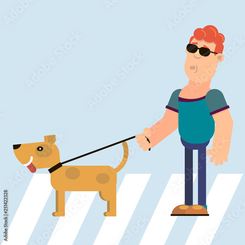 blind and dog guide