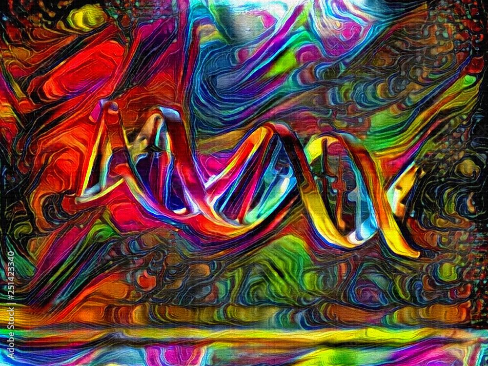 Naklejka premium Grafika nici DNA