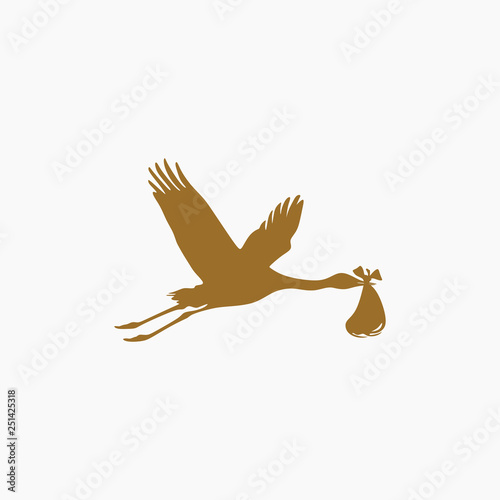 flying bird with money bag business concept vector illustration 