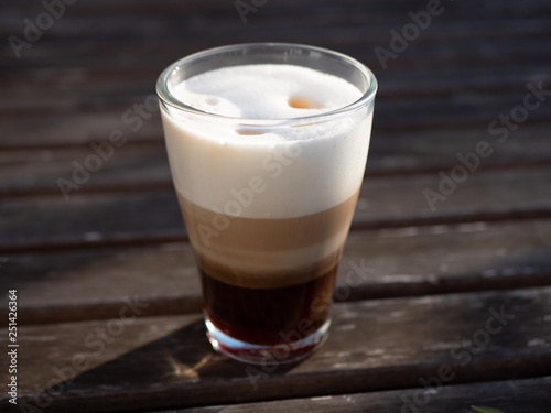 Morning Coffee with milk foam in high resolution