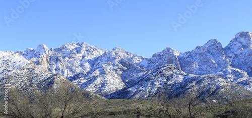 Snow covering the Catalina Mountains in Tucson, Az. 
