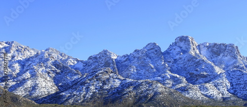 Snow covering the Catalina Mountains in Tucson, Az. 