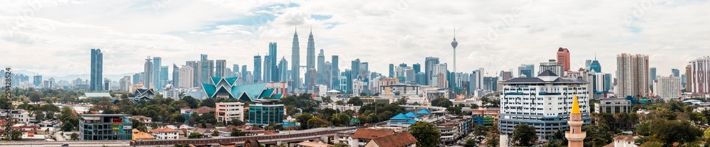Kuala Lumpur skyline panoramic view of buildings and landmarks centre Kuala Lumpur city.
