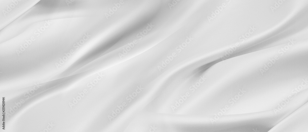 White silk fabric