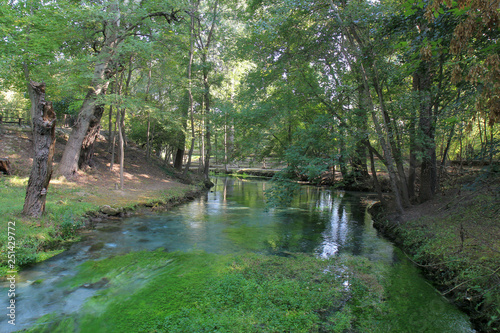 The clear waters of the springs of The Devnya (Devnya, Bulgaria) photo