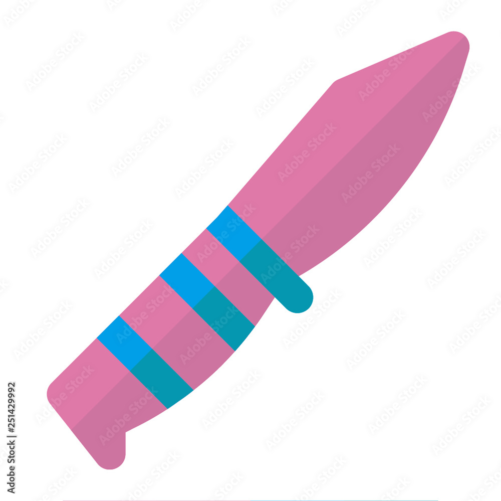 KNIFE icon flat style pink light green for all project KNIFE icon flat style pink light green for all project