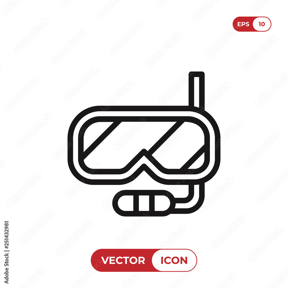 Snorkel icon vector Snorkel icon vector