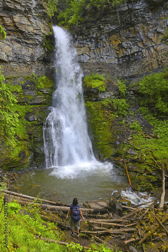 Nesbitt's Knee Falls and Waterfall Creek of Monkman Provincial Park, Northern Rockies, British Columbia, Canada photo